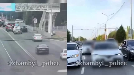 В Таразе выпускников привлекли к ответственности за кортеж с нарушениями ПДД