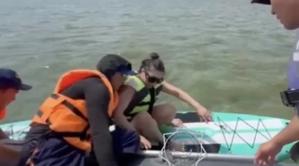 Ақтауда әйел адам Каспий теңізіне батып кете жаздады