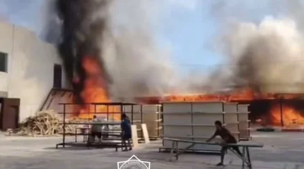 Деревообрабатывающий цех сгорел в Кызылорде