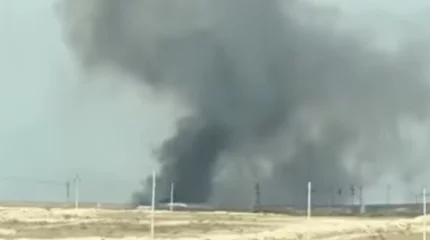 Мусорный полигон горит под Жанаозеном