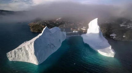 Гигантский айсберг напугал жителей гренландской деревни