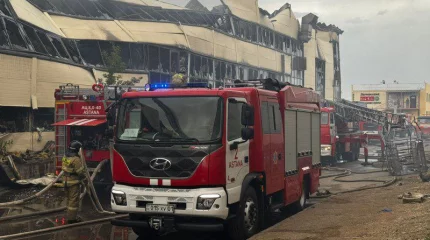 Что осталось от сгоревшего столичного рынка, показали в МЧС РК