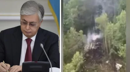 Токаев выразил соболезнования Путину в связи с авиакатастрофой под Тындой