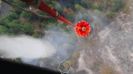 Горный пожар в Алакольском районе бушует уже трое суток