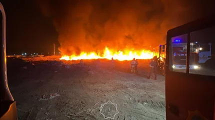 Мусорный полигон вновь загорелся под Астаной