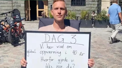 Активист объявил голодовку из-за добычи нефти и газа в Норвегии