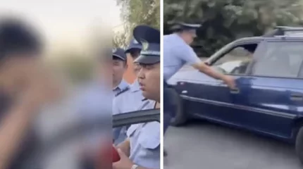 Шымкентский подросток на автомобиле пытался сбить полицейского