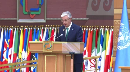 Президент Касым-Жомарт Токаев выступил на Третьей конференции ООН в Туркменистане