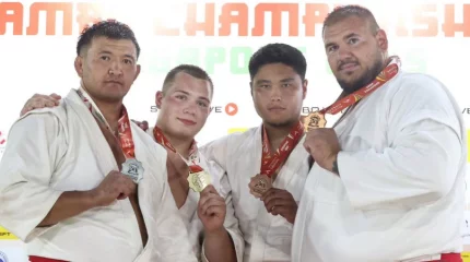 Песок, самбо и бронза: казахстанский гвардеец блеснул на пляже в Сингапуре