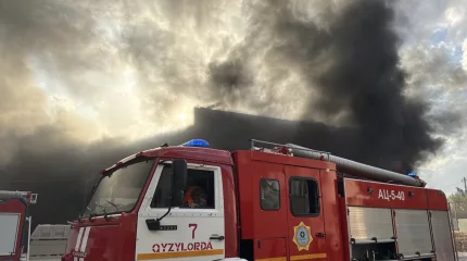 Торговый дом сгорел в Кызылординской области