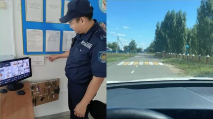 Павлодар облысы Успен ауданында мектеп маңындағы жолдарға тексеру жүргізілді