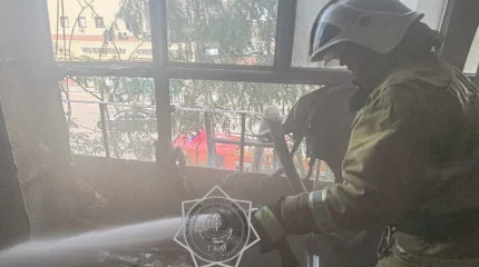 20 человек эвакуировали из горящего дома в Таразе