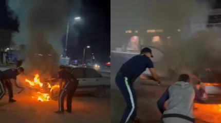 Полицейские предотвратили трагедию при возгорании автомобиля в Абайской области