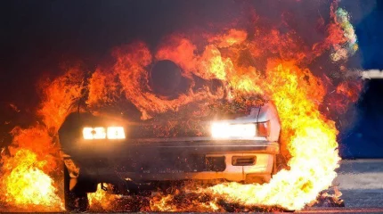 Шымкентте көлік жарылып кетті