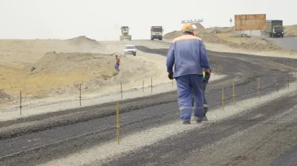 Жамбылдағы ескі "Күйік асуына" жаңа асфальт төселіп жатыр