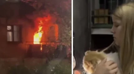 Женщина пострадала при пожаре в Сарани