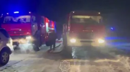 Веранда вспыхнула ночью в селе Костанайской области