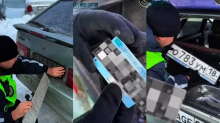 Ақтөбе облысында мектеп автобусы жалған нөмір тағып алып, оқушыларды тасып жүрген