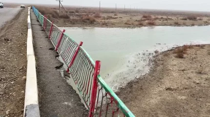 Жамбылда үш жыл бұрын жөнделген көпір қайта жарамсыз күйге түсті