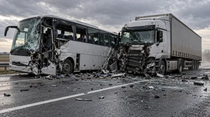 Не менее 12 человек погибли при столкновении автобуса с грузовиком