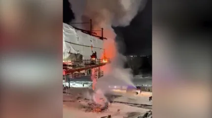 Строящийся мост дважды горел в Павлодаре за выходные