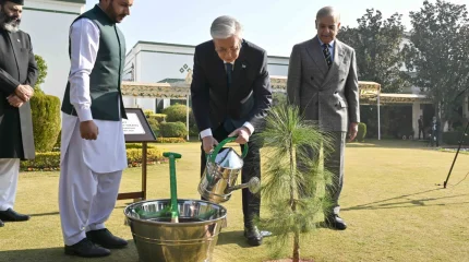 Президент Пәкістан Премьер-министрінің резиденциясы аумағында ағаш екті
