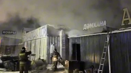 Кафе сгорело в Астане