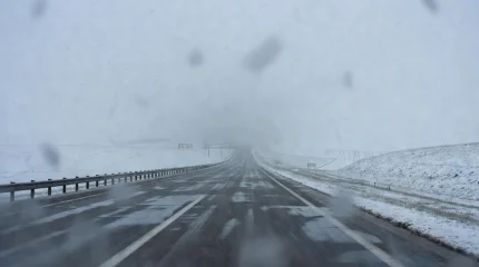 В Павлодарской области временно перекрыли участок республиканской трассы из-за непогоды