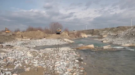 Түркістан облысындағы Ақсу өзенінен жолға зақым келу қаупі туындап тұр