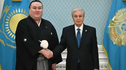 Глава государства принял профессионального борца сумо Ерсина Балтагула