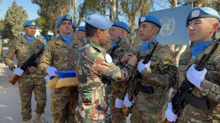 Казахстанские миротворцы на Голанских высотах получили медали ООН