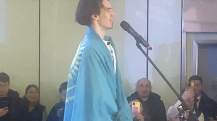 Герои на родной земле: в столице прошла торжественная встреча фигуристов