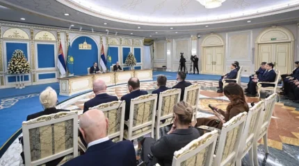 Развитие экономики, ИИ и АПК: Токаев и Вучич встретились с журналистами