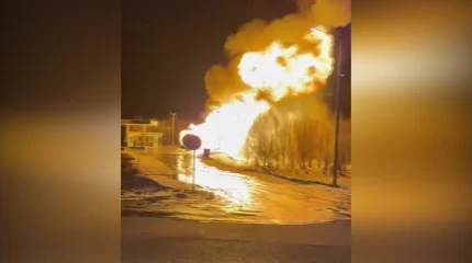 Мощный взрыв прогремел на заправке в Актобе