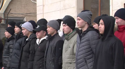 В столице прошли проводы первой команды молодого пополнения в ряды Пограничной службы КНБ