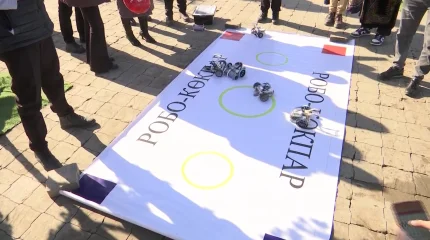 Ақтөбеде роботтар көкпар ойнады