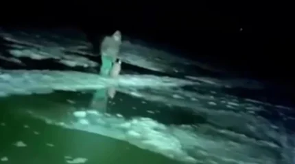 Петропавлда мұзға түсіп кеткен ер адам құтқарылды