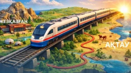 1 сәуірден бастап Ұлытау мен Маңғыстауды жалғайтын тікелей пойыз қатынай бастады