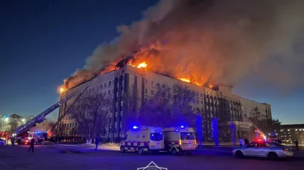 Здание областного акимата загорелось в Актобе