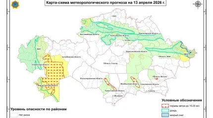 МЧС предупреждает о дождях и бурях