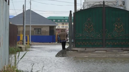 Атырауда бір түнде бір жарым айлық мөлшерде жаңбыр жауды