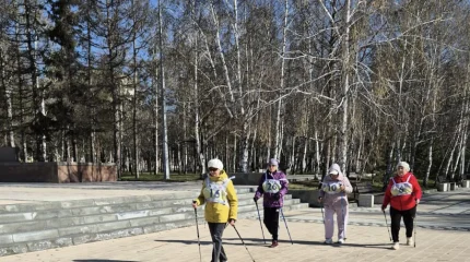 «Бодрый шаг»: дружеское состязание по скандинавской ходьбе провели в Костанае