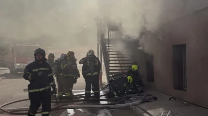 В Астане произошёл пожар в здании с сауной (ВИДЕО)