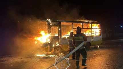 Автобус өртенді