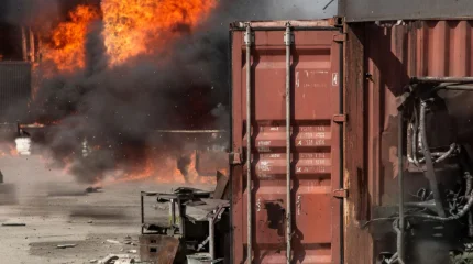 Пожар на СТО в Усть-Каменогорске - спасатели предотвратили угрозу взрыва (ВИДЕО)