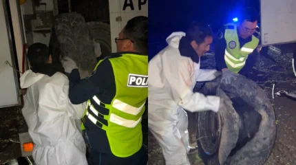Полицейские в Мангистауской области помогли водителю на ночной трассе (ВИДЕО)