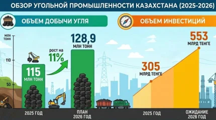 Қазақстан көмір өндіру көлемін ұлғайтып, жарты триллион теңге инвестиция тартпақ