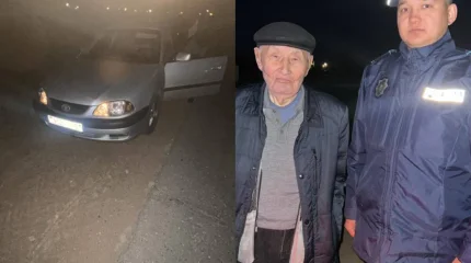 Павлодарда полицейлер жолда адасқан қарияны құтқарды