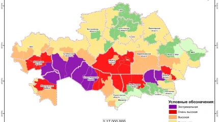 Максимальная пожарная опасность объявлена в шести регионах Казахстана