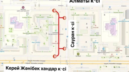Астанада Сауран көшесінің бір бөлігі бір айға жабылады